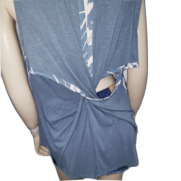 Anthro Dolan Left Coast Astoria Printed Tank Top L - Picture 9 of 10